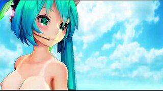 Miku Append Sexy Tanec Nahé MMD