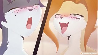 Eipril секс фурри жуынатын бөлмеде